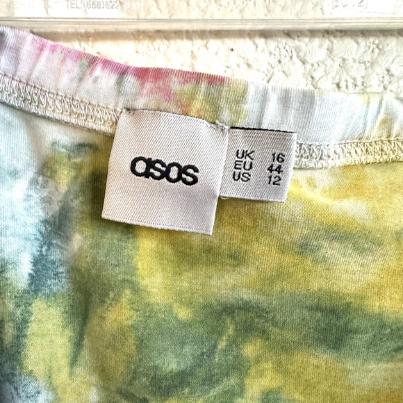 ASOS Tie Dye Fringe Boho Festival Maxi Skirt - Picture 5 of 8